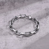 9.2MM Rectangle Chain Steel Bracelet for Men - Birthday Gift for Dad