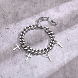 9MM Cuban Chain Bracelets for Men Boys Gifts, Stainless Steel Wristband