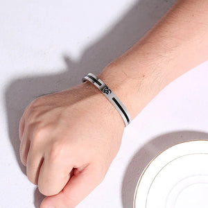 AUM OM Bangle Bracelet Stainless Steel Yoga Meditation Jewelry