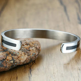 AUM OM Bangle Bracelet Stainless Steel Yoga Meditation Jewelry