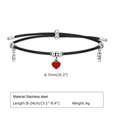 Adjustable Heart Cactus Charm Bracelet for Girls Boys, Unisex Lucky Wristband