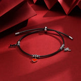 Adjustable Heart Cactus Charm Bracelet for Girls Boys, Unisex Lucky Wristband