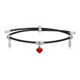 Adjustable Heart Cactus Charm Bracelet for Girls Boys, Unisex Lucky Wristband