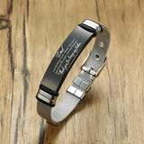 Adjustable Length TO DAD Bracelets for Men Mesh Watch Band