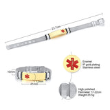 Stainless Steel Mesh Medical ID Bracelet Customize Diabetes