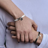 Heart Charm Couple Bracelets - Braided Rope Chain with Infinity Charm