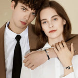 Heart Charm Couple Bracelets - Braided Rope Chain with Infinity Charm