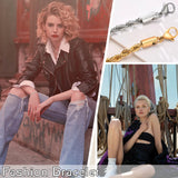 Stainless Steel Twisted Rope Chain Bracelet, Christmas Jewelry