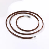 2/3 mm Wide Leather Rope Chain Choker Necklaces 16-30 Inch