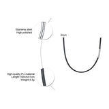 2/3 mm Wide Leather Rope Chain Choker Necklaces 16-30 Inch