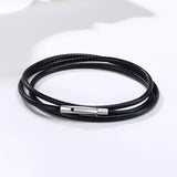 2/3 mm Wide Leather Rope Chain Choker Necklaces 16-30 Inch
