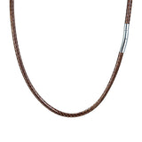 2/3 mm Wide Leather Rope Chain Choker Necklaces 16-30 Inch
