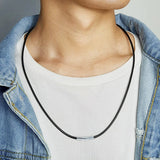 2/3 mm Wide Leather Rope Chain Choker Necklaces 16-30 Inch