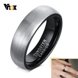 6mm Men Wedding Tungsten Carbide Ring, Matte Finished Comfort Fit