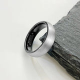 6mm Men Wedding Tungsten Carbide Ring, Matte Finished Comfort Fit