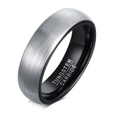 6mm Men Wedding Tungsten Carbide Ring, Matte Finished Comfort Fit