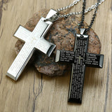Cross Necklace Stainless Steel Jesus Crucifix Pendant