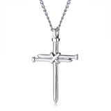 Cross Necklace Stainless Steel Jesus Crucifix Pendant