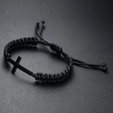 Cross Charm Bracelet Braided Rope Unisex Jewelry
