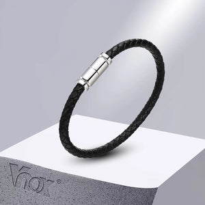Leather Men Bracelet Casual Braided Rope Chain Wristband Gift
