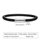 Leather Men Bracelet Casual Braided Rope Chain Wristband Gift