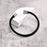 Leather Men Bracelet Casual Braided Rope Chain Wristband Gift