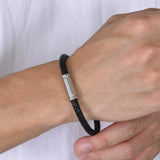 Leather Men Bracelet Casual Braided Rope Chain Wristband Gift