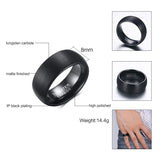 TUNGSTEN CARBIDE Men's Wedding Band 8mm