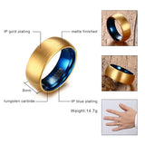 TUNGSTEN CARBIDE Men's Wedding Band 8mm