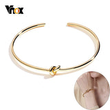 Candid Style Stainless Steel Knot Bangle Bracelet for Women