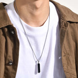 Men's Stainless Steel Necklace Geometric Pendant Collar