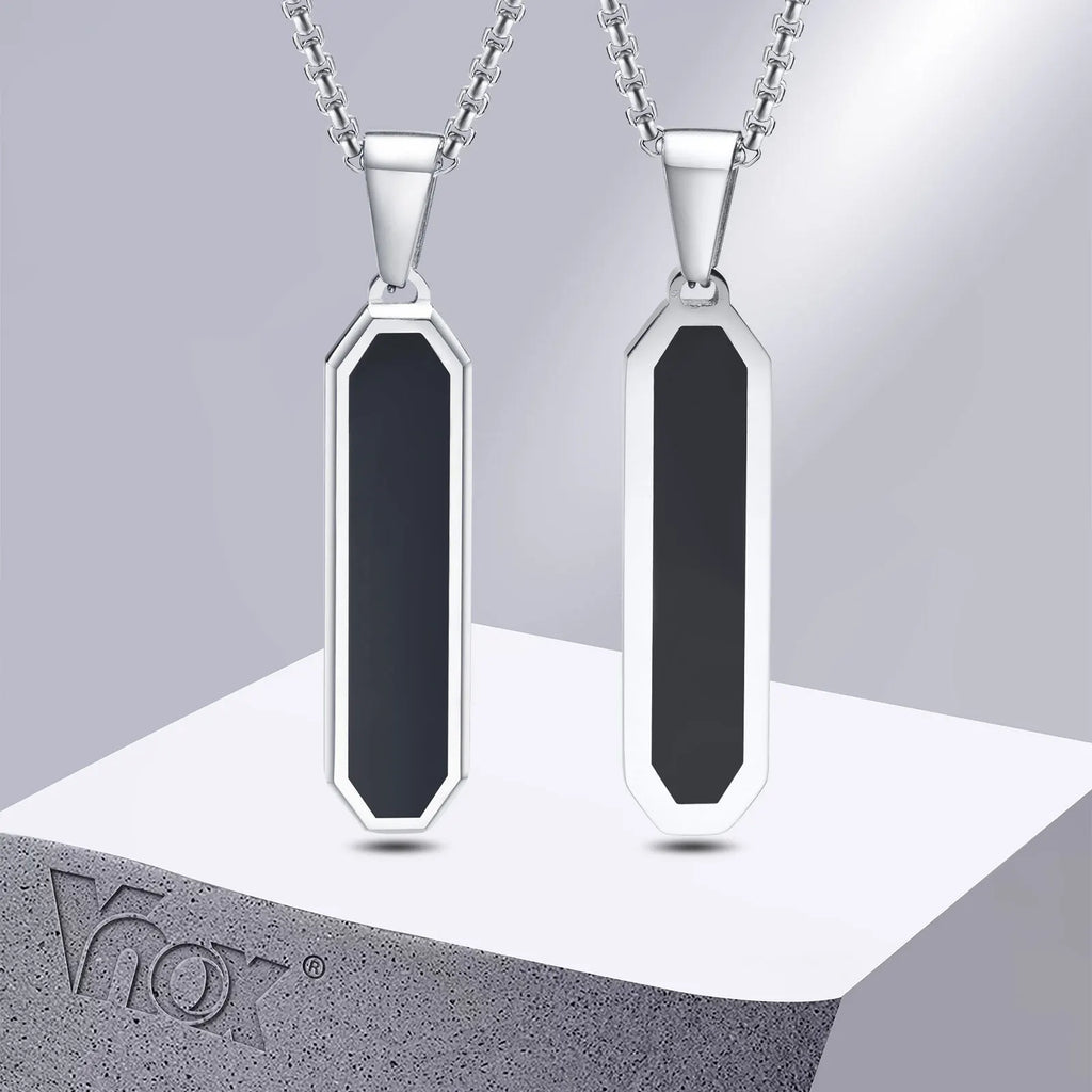 Men's Stainless Steel Necklace Geometric Pendant Collar
