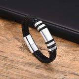 Casual Leather Bracelet, Braided Wristband for Men