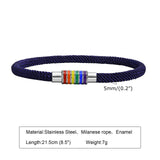 Casual Rope Chain Bracelets with Rainbow Clasp