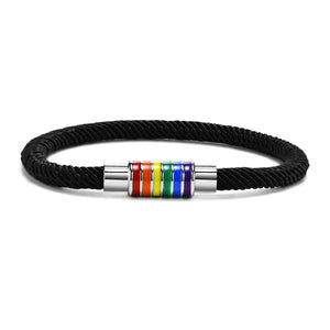 Casual Rope Chain Bracelets with Rainbow Clasp