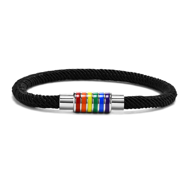 Casual Rope Chain Bracelets with Rainbow Clasp