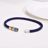 Casual Rope Chain Bracelets with Rainbow Clasp