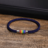 Casual Rope Chain Bracelets with Rainbow Clasp
