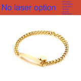 Heart ID Tag Bracelet Stainless Steel Chain