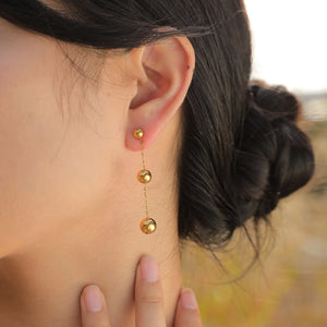 Lucky Beads Earrings for Women, Stainless Steel Dangle Earrings