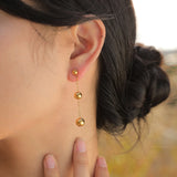 Lucky Beads Earrings for Women, Stainless Steel Dangle Earrings