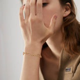 Stainless Steel Paperclip Link Bracelet Women Stamp