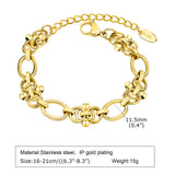 Women Link Chain Bracelet, Waterproof Stainless Steel Wristband