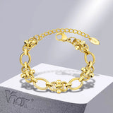 Women Link Chain Bracelet, Waterproof Stainless Steel Wristband