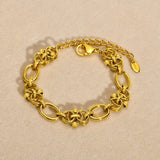Women Link Chain Bracelet, Waterproof Stainless Steel Wristband