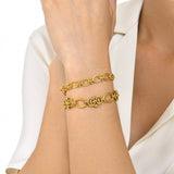 Women Link Chain Bracelet, Waterproof Stainless Steel Wristband