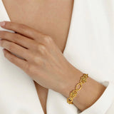 Women Link Chain Bracelet, Waterproof Stainless Steel Wristband