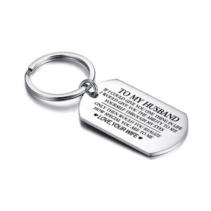 Stainless Steel Keychain for Men Love Expression Gift