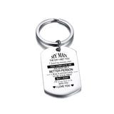 Stainless Steel Keychain for Men Love Expression Gift