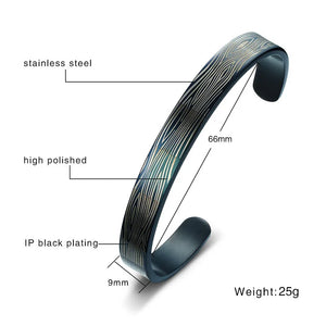 Men's Punk Stainless Steel Cuff Bangle Bracelet